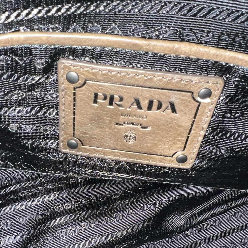Prada Dark Brown Leather Crossbody Bag - calfskin - Picture 9 of 13